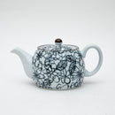 3pcs Flower Line Art For Gift In Box With Tea Strainer Porcelain Japanese Teapot & Teacups