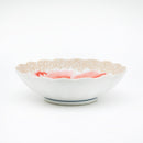 Shallow Bowl (Pottery/Microwave & Dishwasher Safe/Momoyama Peony/4.8cm/dia.16.8cm/SMCol(s): Red)
