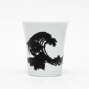 Cup (Porcelain/Colour Changes With Heat/Not Microwave & Dishwasher Safe/Hokusai: The Great Wave off Kanagawa/S/120cc/7.2cm/dia.6.5cm/SMCol(s): White,Black,Blue,Red)