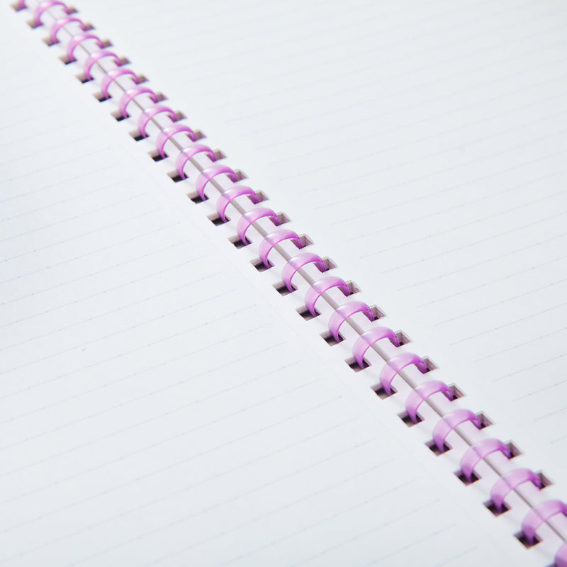 Ruled Notebook (6mm Line/Dotted Grid/Soft Spiral/Perforated/Semi B5/17.9x25.2cm)