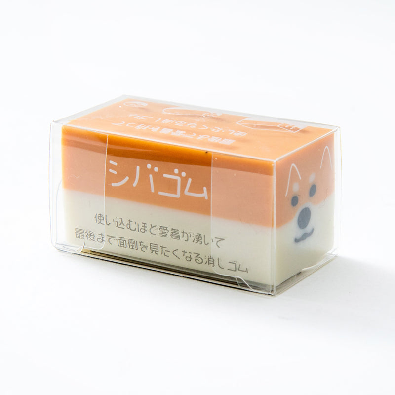 Eraser (Shiba Dog/Rectangle/4.2x2.1x2.1cm/SMCol(s): Brown,White)