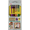 Ballpoint Pen & Brush Pen Set (1.0mm Ballpoint Pen/0.7-1.5mm Brush Pen/Water-Based Ink/Matte Colour/Bright Morning/Ballpoint Pen: 15.1x1.4x1cm, Brush Pen: 13.3x1.8x1.3cm/Orange,Green,Yellow,Brown,Pink Purple/Pentel/Mattehop/SMCol(s): Multicolour)