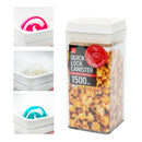 Food Storage Container (AS, ABS/Airtight/Easy Lock & Release With Lever/Not Microwave & Dishwasher Safe/For Dry Food/1500mL/10x10x21.4cm/Kokubo/SMCol(s): Pink)