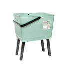 Laundry Basket (With 4 Foldable Legs/With Handle & Side Grips/Holds up to 5kg/Height Including Legs: 54.8cm/34.4x46x30.3cm/Kokubo/SMCol(s): Green)