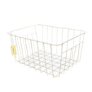 White Rectangular Steel Wire Basket