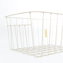 White Rectangular Steel Wire Basket