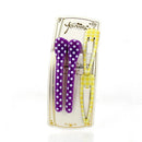Polka Dots & Checkered Hair Clips (Purple & Yellow, 4pcs)