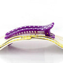 Polka Dots & Checkered Hair Clips (Purple & Yellow, 4pcs)