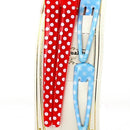 Polka Dots & Checkered Hair Clips (Red & Blue, 4pcs)