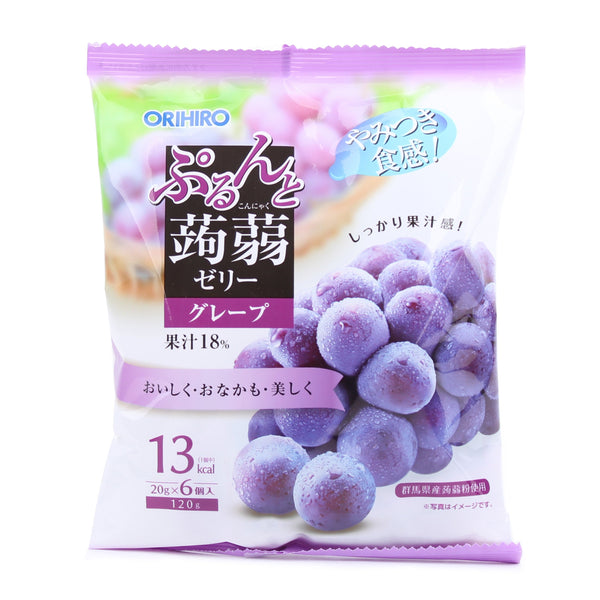 Konnyaku Jelly (Grape/In Mini Pouch/120 g (6pcs)/Orihiro/Konnyaku Jelly)