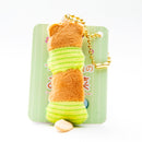 Plushie (Key Chain/Mini/Cute Eyes Side Dishes: Chicken Skewer Negima/Palm Size/2.5x9cm/SMCol(s): Brown,Green)