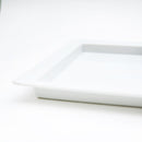 Plate (Porcelain/Rectangular/Rim/L/23.5x25x2cm/SMCol(s): White)
