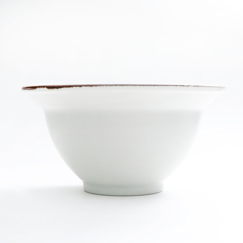 Bowl (Porcelain/Brown Rim/8cm/Ø16.5cm/SMCol(s): Brown,White)