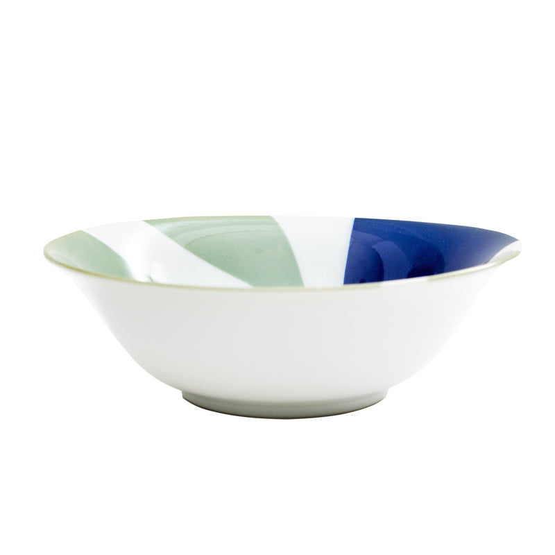 Small Bowl (Porcelain/Twisted Shapes/4.5cm/Ø14.3cm/SMCol(s): White,Green,Blue)