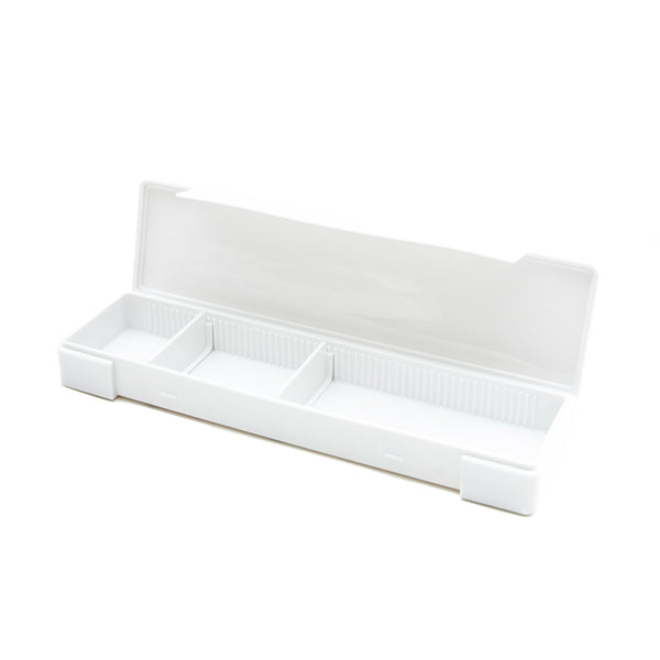 Storage Case (PP/With 2 Movable Dividers/Long/2x17x4.9cm/SMCol(s): White)