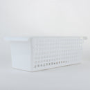 White Small Rectangle Basket with Handle