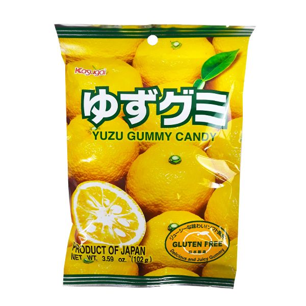 Kasugai YUZU Gummy Candy 107g Oomomo Canada