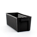 Basket (PP/w/Handles/Rectangle/BK/13x28.7x11.5cm)