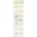 Stickers (Embossed/Bird/Flower/Sheet Size: H18.5xW5cm/SMCol(s): Multicolour)