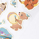 Stickers (Washi Paper/Animals & Music/L/Sheet Size: H18.5xW5cm/SMCol(s): Blue)