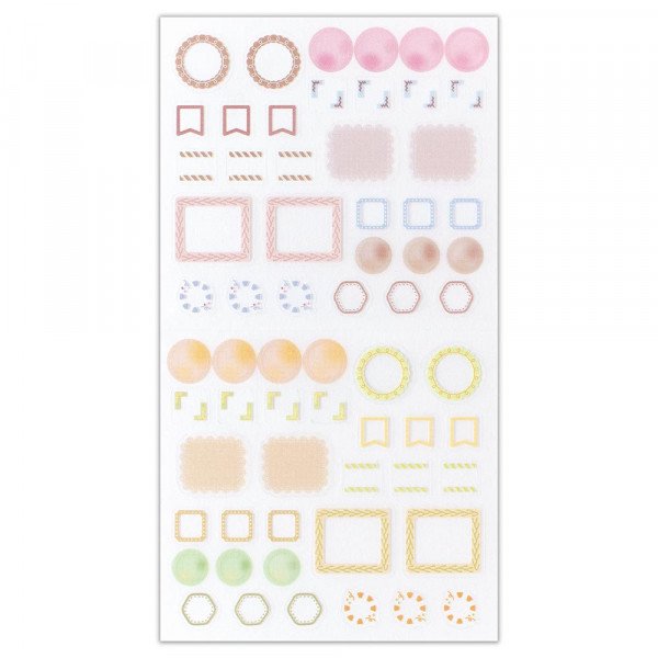 Stickers (Big/For Planner/Simple Frame/Sheet: 16.5x9cm/SMCol(s): Pink)