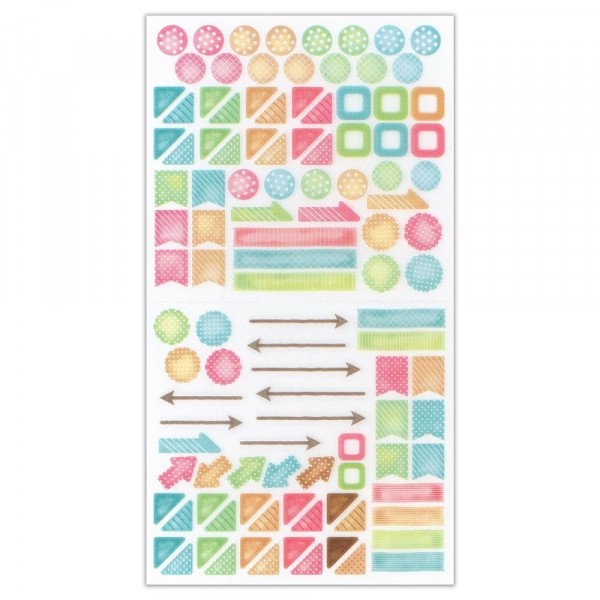 Stickers (Big/For Planner/Multicolour/Sheet: 16.5x9cm/SMCol(s): Multicolour)
