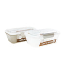 Lunch Box (PP/Microwave Safe (Without Lid)/540ml/SMCol(s): Translucent White/Translucent Brown)