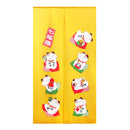 Japanese Style Seven Lucky Cats Noren Curtain