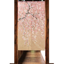 Japanese Style Gradient Weeping Cherry Blossom Noren Curtain