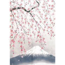 Noren Curtain (Japanese Style/Weeping Cherry Blossom & Fuji/85x150cm/SMCol(s): Pink,Blue)