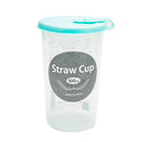 Cup (PE/PP/With Lid & Straw/Writing/9.4x9.6x14.2cm/SMCol(s): Mint)