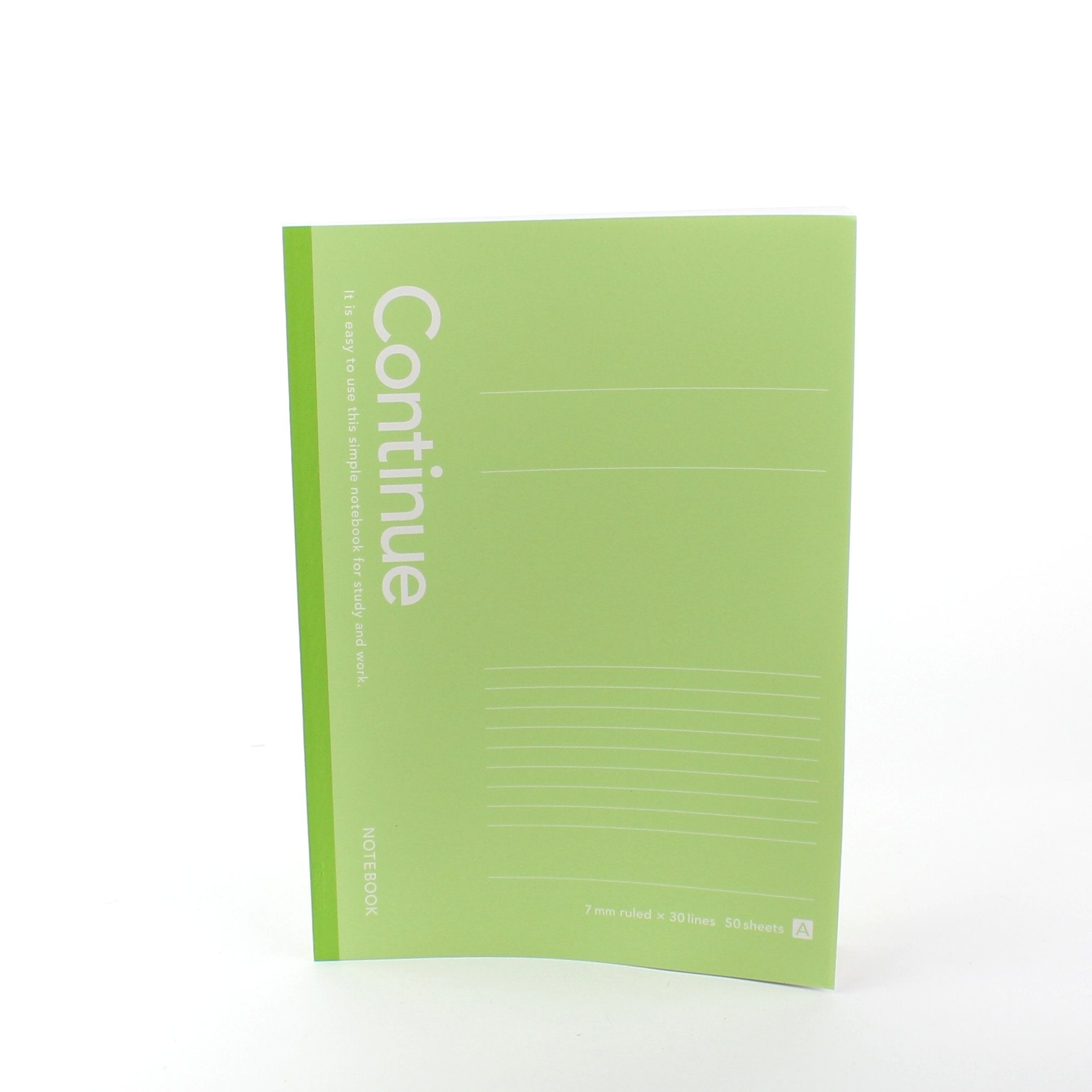 Continue Notebook SemiB5 (Green, 7mm x 30Lines x 50Pages) Oomomo