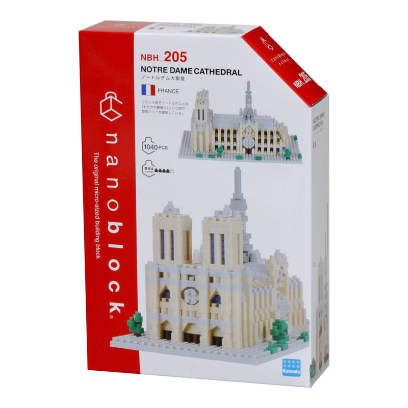 Nanoblock Landmark (Notre Dame Cathedral/Sight to See/1040 pieces/Sz Inch: W3.14*H3.62*D6.29/Kawada)