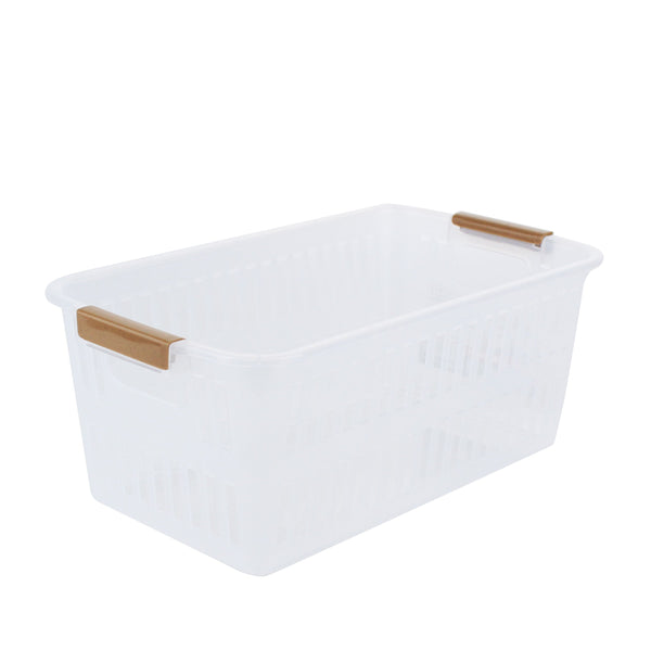 Plastic Storage Basket with Oval Shape Handle
