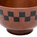 Rustic Stackable Bowl with Wooden Grain Finish