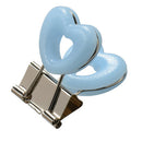 Velos Binder Clip Heart Clip Mini Blue