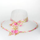 Ladies Round Hat w/Ribbon