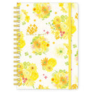 Clothes-Pin Nami Nami With Band Spiral 5mm Grid Graph Ruled Notebook Yellow Flower