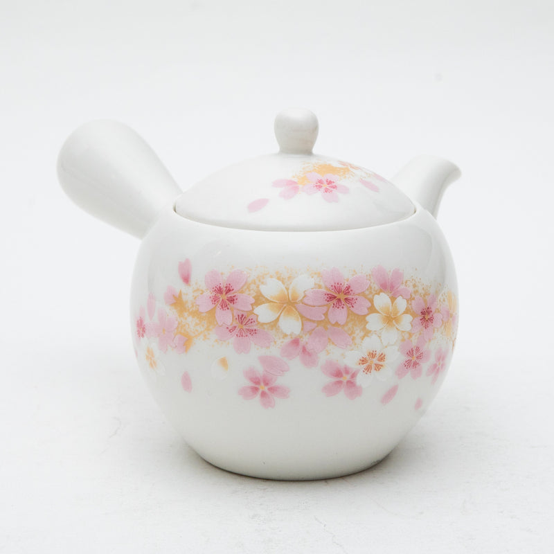 6pcs Cherry Blossoms For Gift In Box Porcelain Japanese Teapot & Teacups
