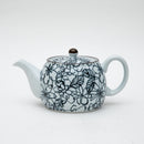 3pcs Flower Line Art For Gift In Box With Tea Strainer Porcelain Japanese Teapot & Teacups