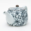3pcs Flower Line Art For Gift In Box With Tea Strainer Porcelain Japanese Teapot & Teacups