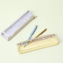 Lab Clip Flower Pencil Case - Blue Grey