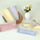 Lab Clip Flower Pencil Case - Blue Grey