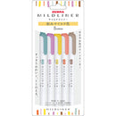 Zebra Mildliner Double-Ended: Wide, Thin Water-Based Wide: 4Mm, Thin: 1.0-1.4Mm Mild: Smoke Blue, Magenta, Gold, Vermilion, Brown Highlighter Pens 