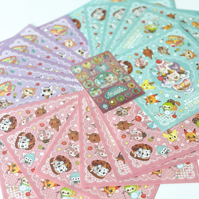 Pui Pui Molcar Origami Paper with Stickers