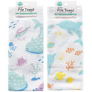 One Side Pile Sea Animals Face Towel 