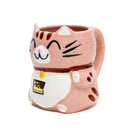 Mug (Porcelain/Microwave & Dishwasher Safe/Beckoning Cat/10x9cm/&