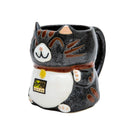 Mug (Porcelain/Microwave & Dishwasher Safe/Beckoning Cat/10x9cm/&