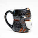 Mug (Porcelain/Microwave & Dishwasher Safe/Beckoning Cat/10x9cm/&