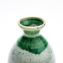 Tokkuri Sake Bottle (Ceramic/Green Rim/330ml/12.8cm/&